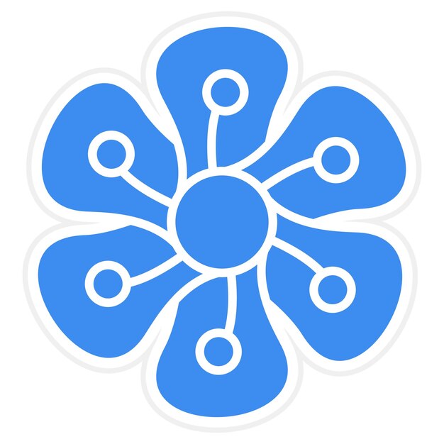 Diseño vectorial Dianthus Estilo de icono