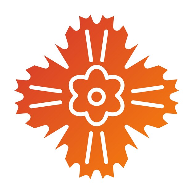 Diseño vectorial Dianthus Estilo de icono