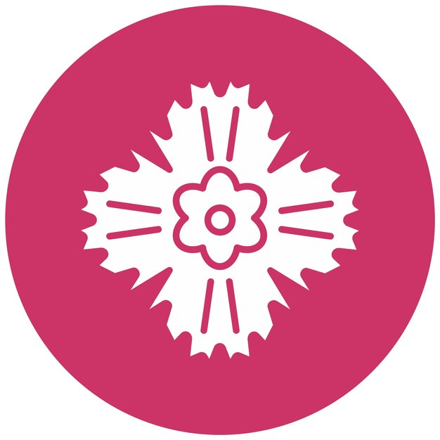 Diseño vectorial Dianthus Estilo de icono