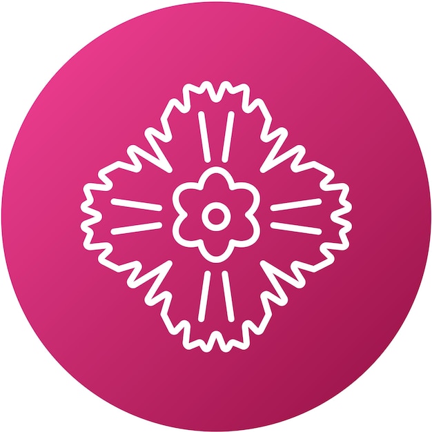 Diseño vectorial Dianthus Estilo de icono