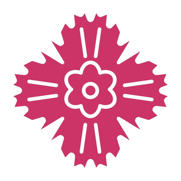 Diseño vectorial Dianthus Estilo de icono