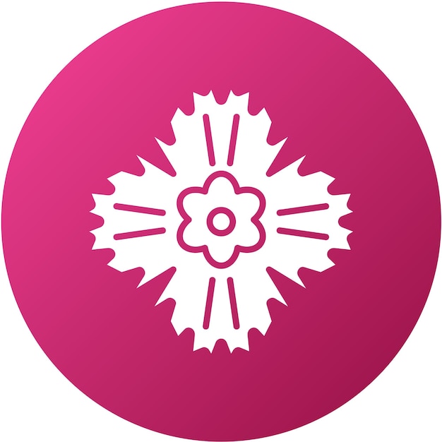 Diseño vectorial dianthus estilo de icono