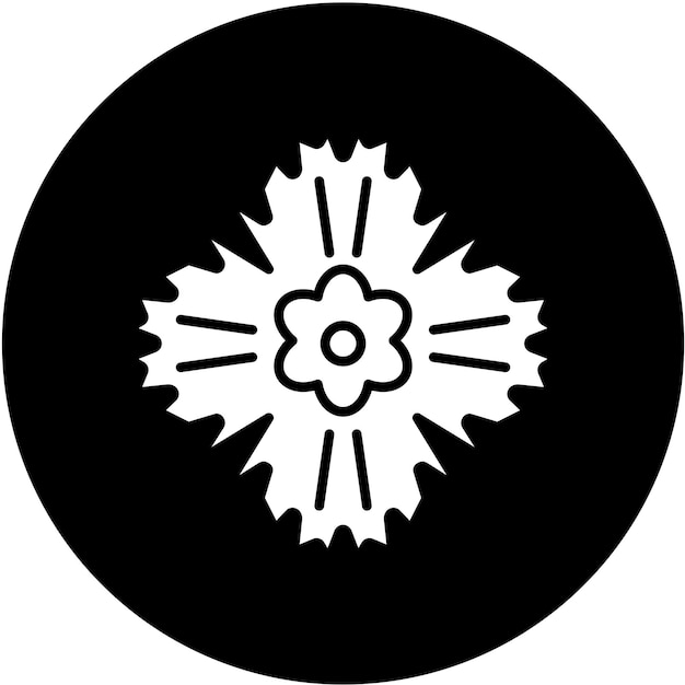 Diseño vectorial Dianthus Estilo de icono