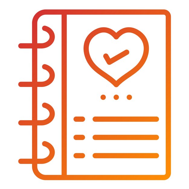 Diseño vectorial Diario de bienestar Estilo de icono