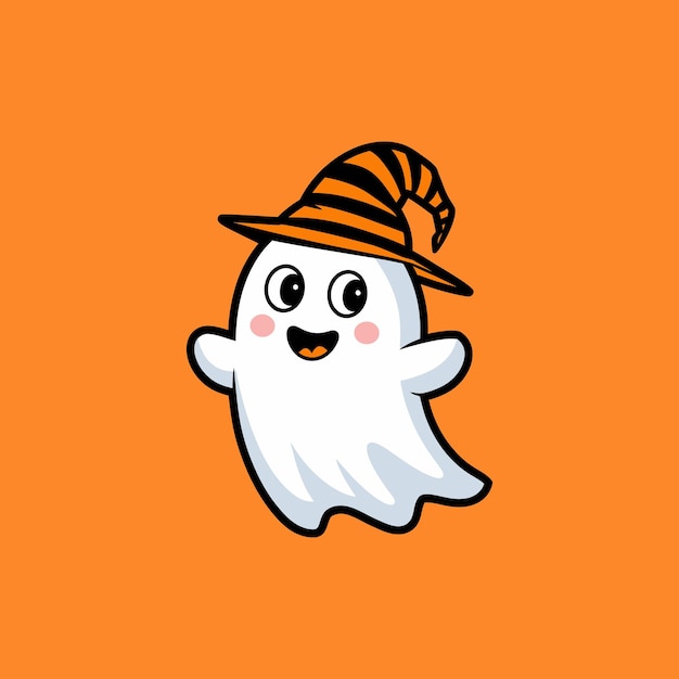 El diseño vectorial de dibujos animados de fantasmas de Halloween