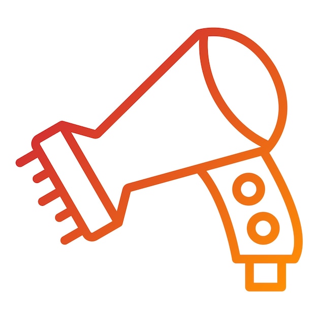 Diseño vectorial Difusor de cabello Estilo del icono