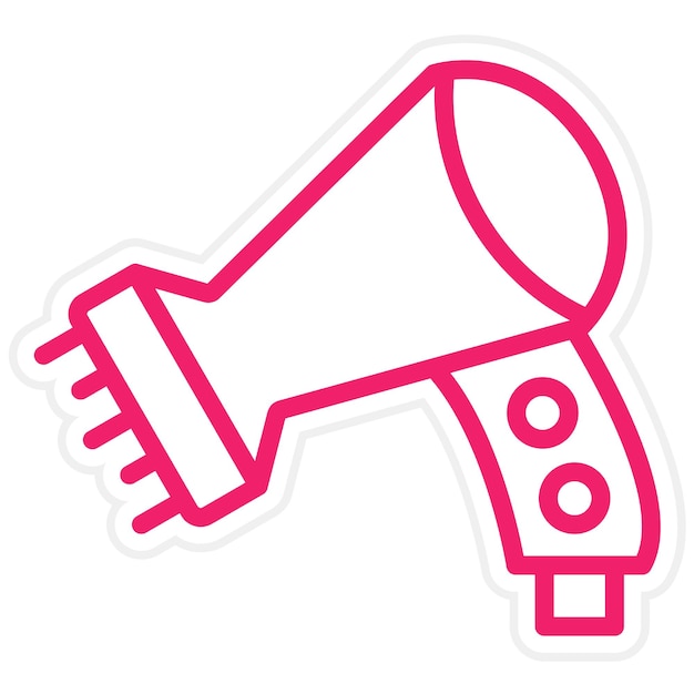 Diseño vectorial Difusor de cabello Estilo del icono