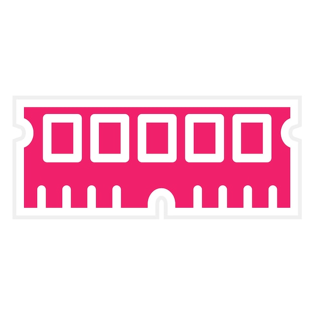 Diseño vectorial DIMM Estilo del icono de la ranura