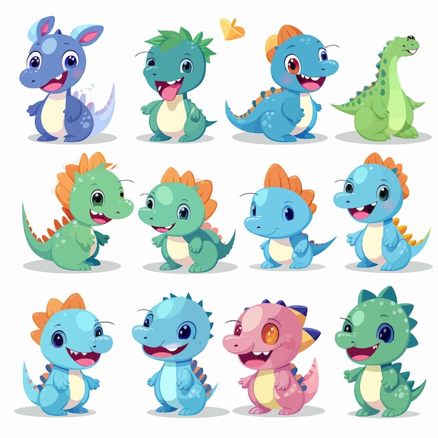 Diseño vectorial de dinosaurio bebé