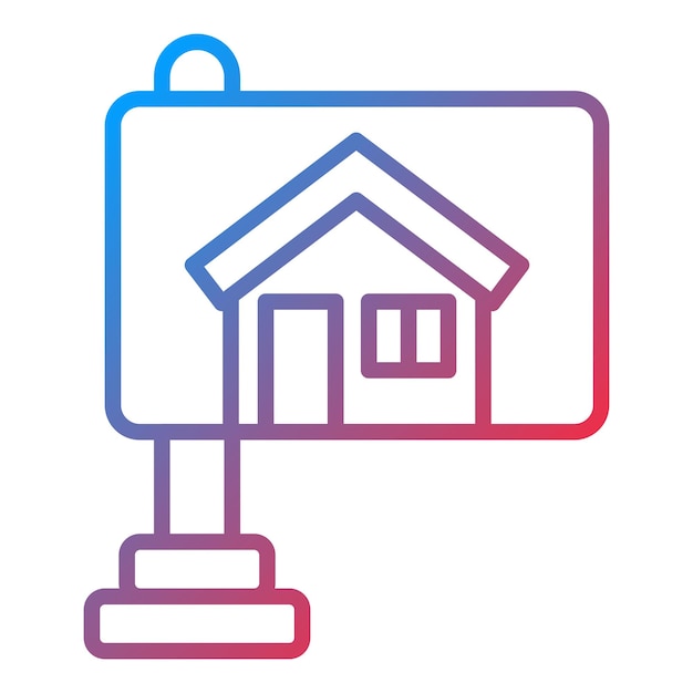 Diseño vectorial de la dirección de la casa Estilo del icono