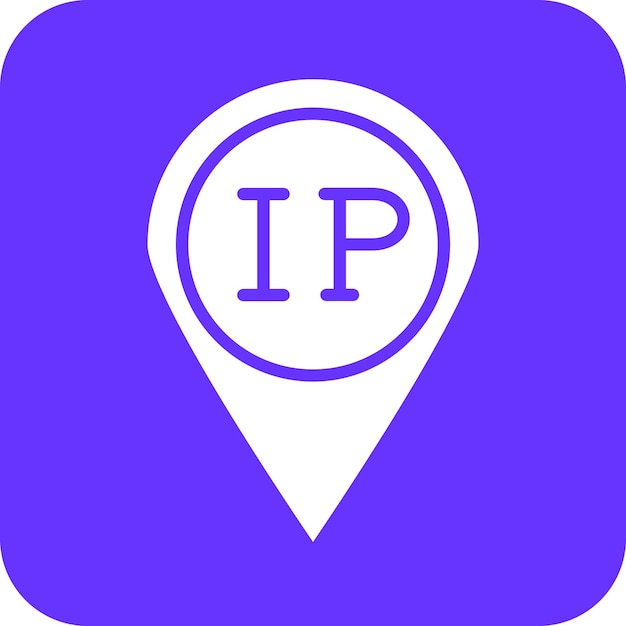 Diseño vectorial de la dirección IP Estilo del icono