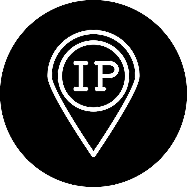 Diseño vectorial de la dirección IP Estilo del icono