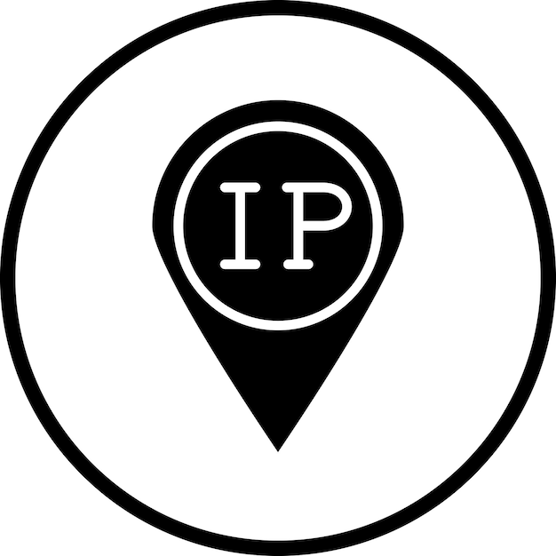 Diseño vectorial de la dirección IP Estilo del icono