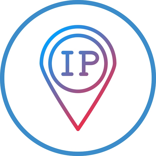 Diseño vectorial de la dirección IP Estilo del icono
