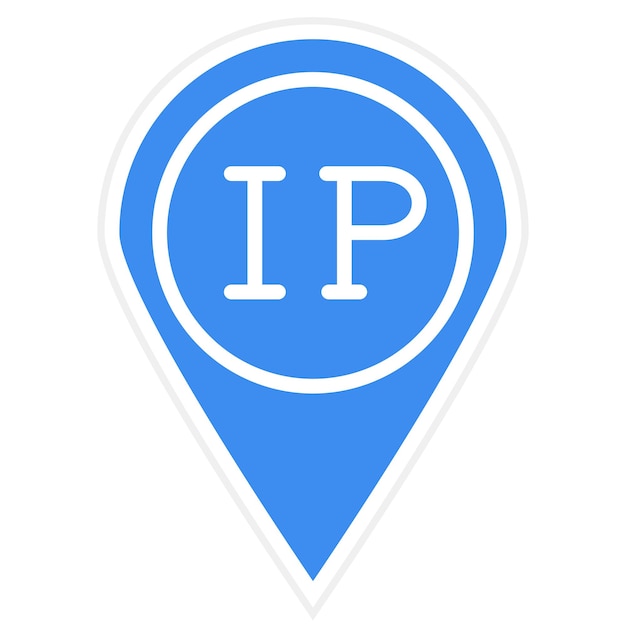 Diseño vectorial de la dirección IP Estilo del icono