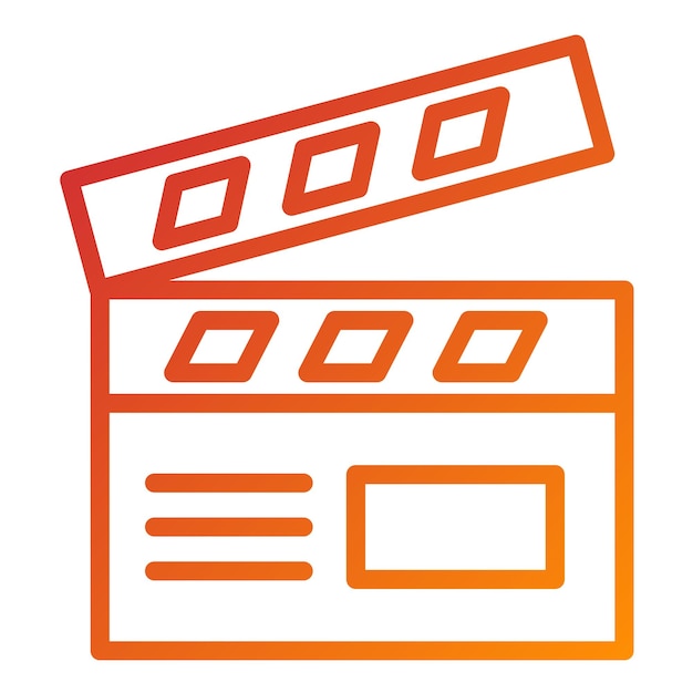 Diseño vectorial Director de cine Estilo de icono