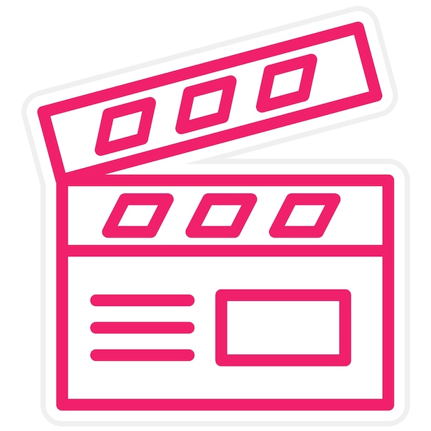 Diseño vectorial Director de cine Estilo de icono