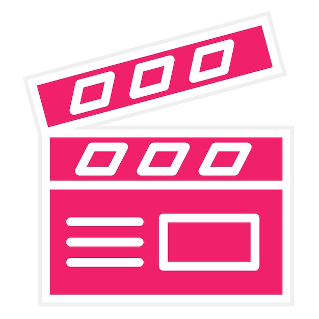 Diseño vectorial Director de cine Estilo de icono