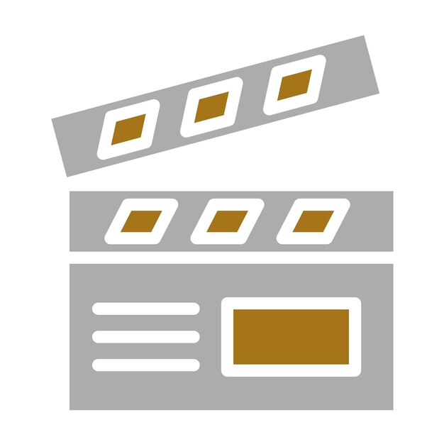 Diseño vectorial Director de cine Estilo de icono