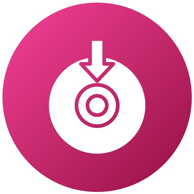 Diseño vectorial de disco Escribir estilo de icono