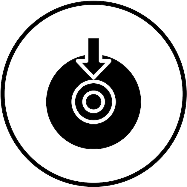 Diseño vectorial de disco Escribir estilo de icono