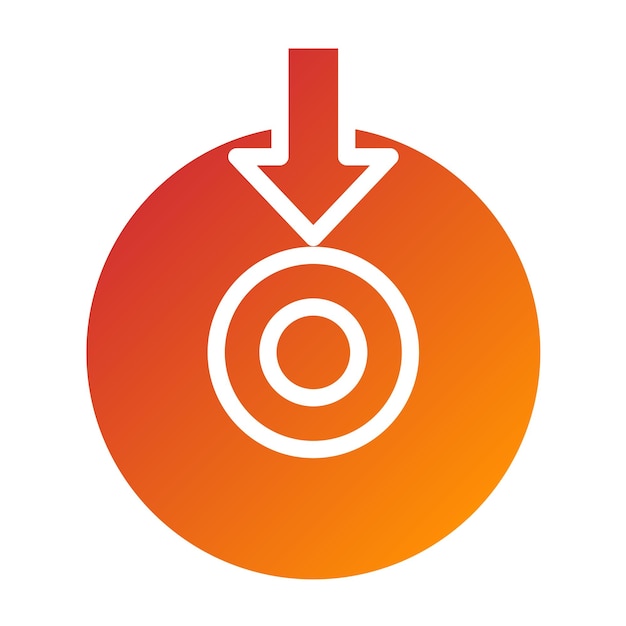 Diseño vectorial de disco Escribir estilo de icono