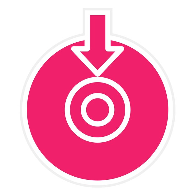 Diseño vectorial de disco Escribir estilo de icono