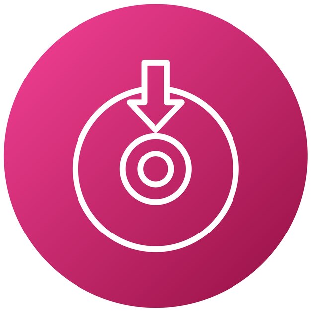 Diseño vectorial de disco Escribir estilo de icono