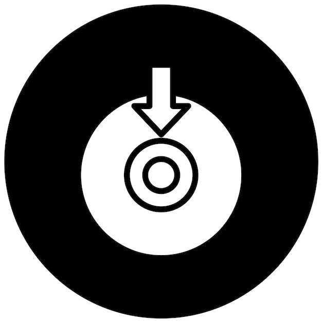 Diseño vectorial de disco Escribir estilo de icono