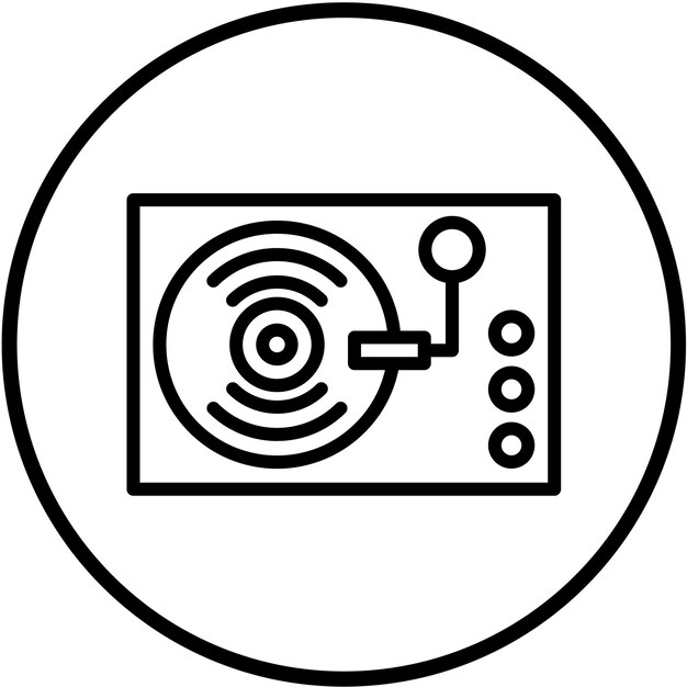 Diseño vectorial de discos de vinilo Estilo de icono