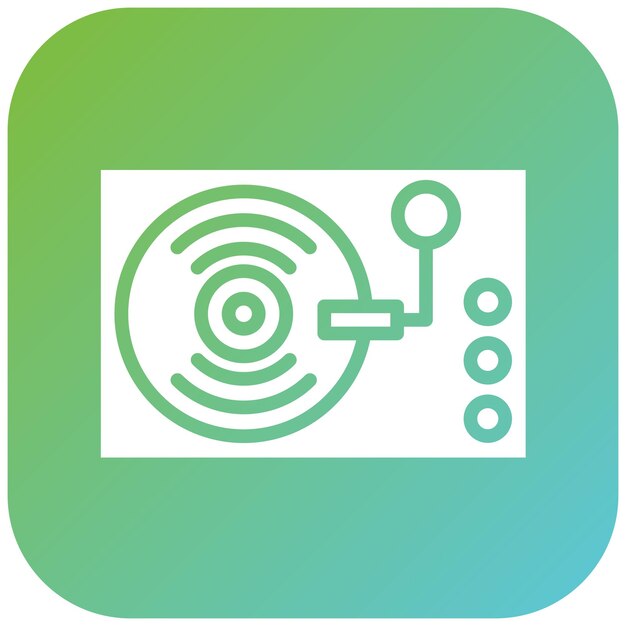 Diseño vectorial de discos de vinilo Estilo de icono