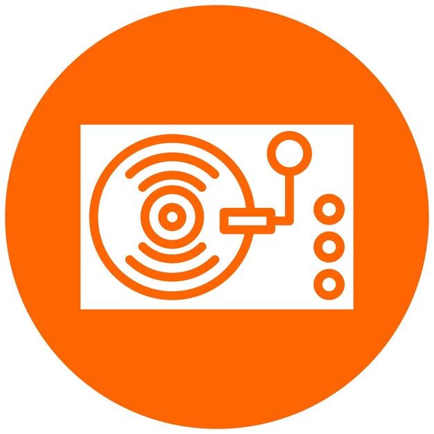 Diseño vectorial de discos de vinilo Estilo de icono