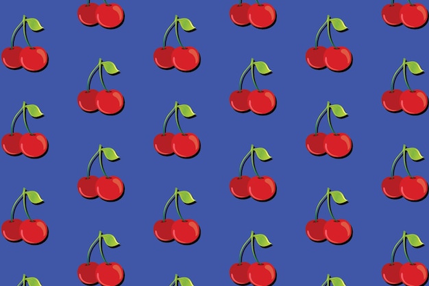 Diseño vectorial de diseño de frutas frescas con patrón de frutas.