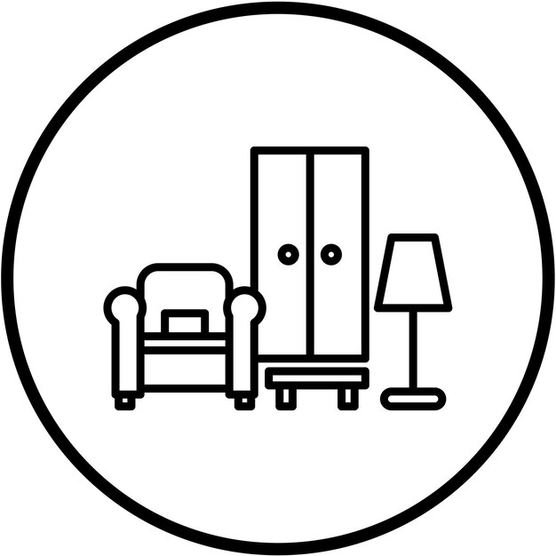Diseño vectorial Diseño de muebles Estilo de icono