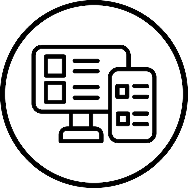 Diseño vectorial Diseño responsivo Estilo de icono