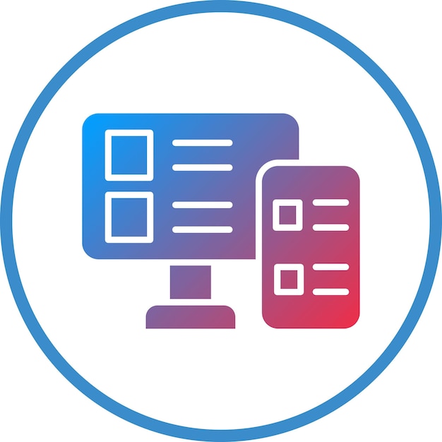 Diseño vectorial Diseño responsivo Estilo de icono