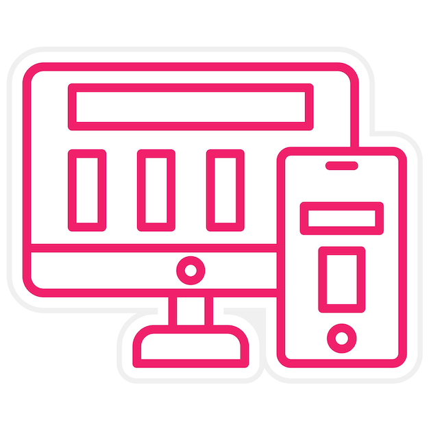 Diseño vectorial Diseño responsivo Estilo de icono