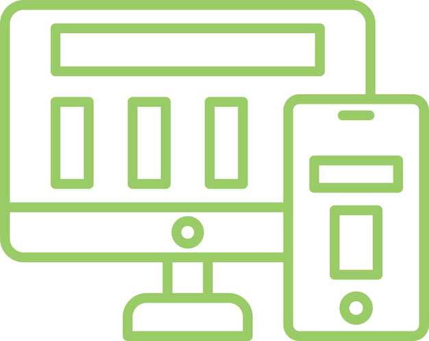 Diseño vectorial Diseño responsivo Estilo de icono