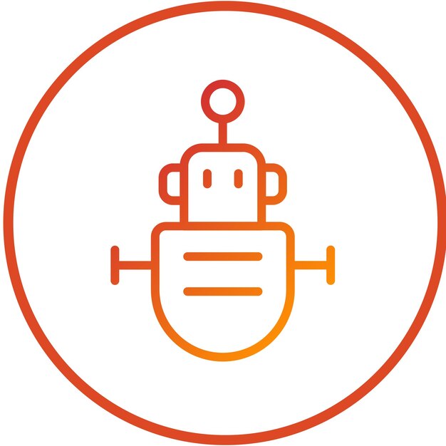 Diseño vectorial Diseño de robots Estilo de icono