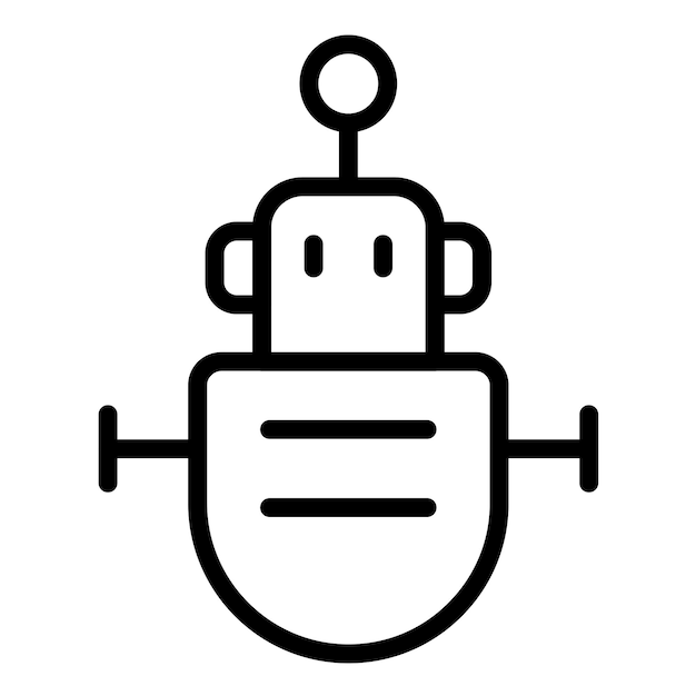 Diseño vectorial Diseño de robots Estilo de icono