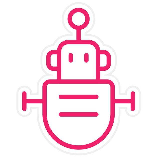 Diseño vectorial Diseño de robots Estilo de icono