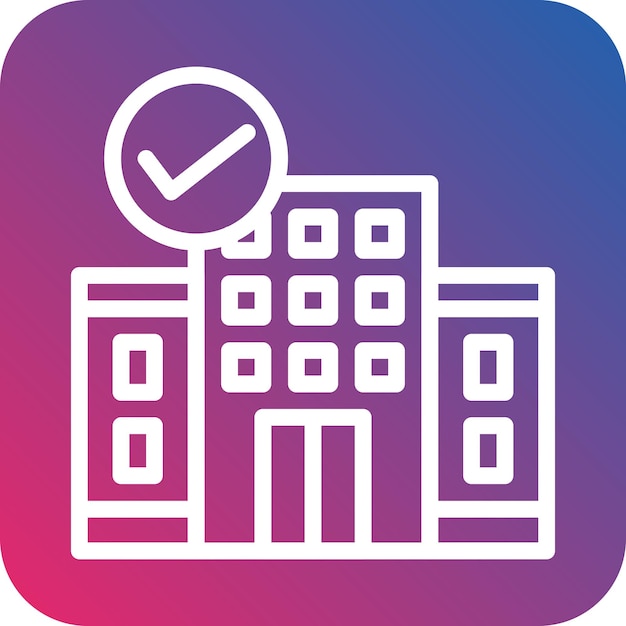 Diseño vectorial Disponibilidad del hotel Estilo del icono