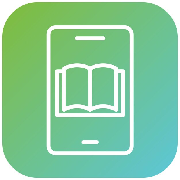 Diseño vectorial de dispositivos EdTech Estilo del icono