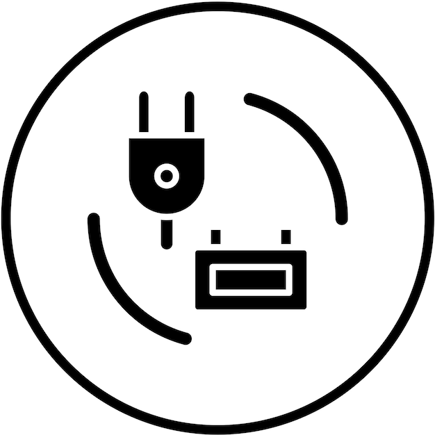 Diseño vectorial de los dispositivos eléctricos Estilo del icono
