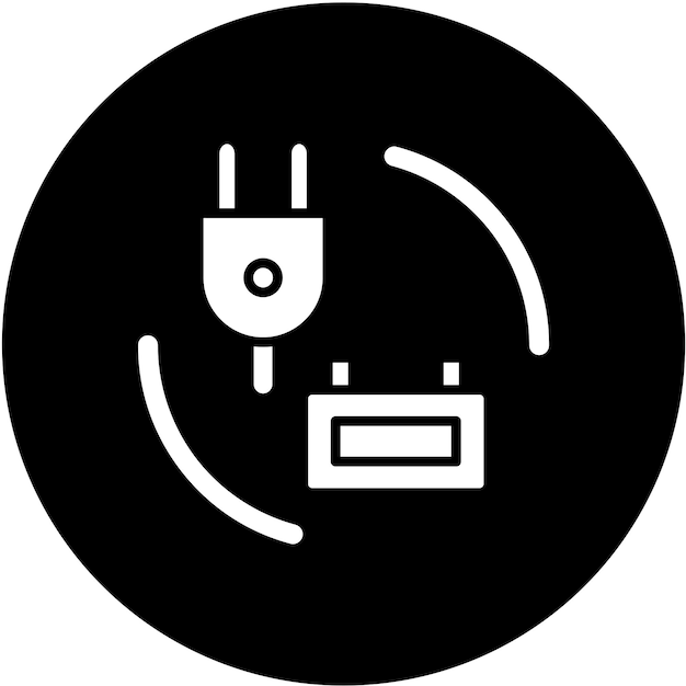 Diseño vectorial de los dispositivos eléctricos Estilo del icono