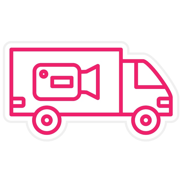 Diseño vectorial Distribución de películas Estilo de icono