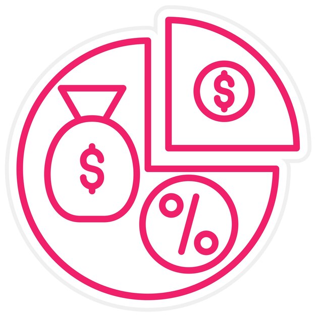 El diseño vectorial divide el estilo del icono