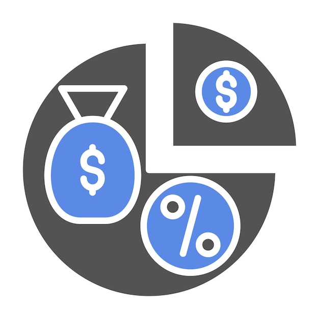 El diseño vectorial divide el estilo del icono