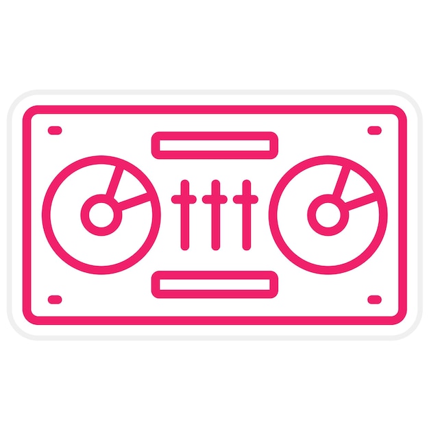 Diseño vectorial de DJ Decks Estilo de icono