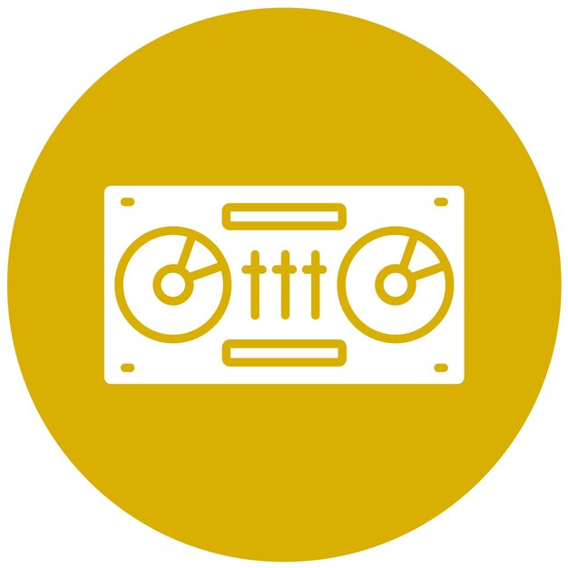 Diseño vectorial de DJ Decks Estilo de icono